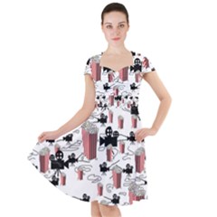 Movies And Popcorn Cap Sleeve Midi Dress by bloomingvinedesign