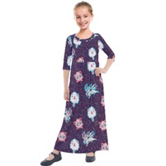 Fairy Type Kids  Quarter Sleeve Maxi Dress by Mezalola