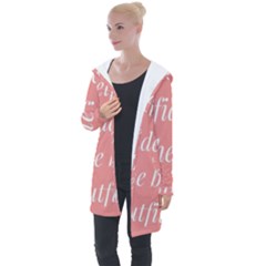 Self Confidence  Longline Hooded Cardigan by Abigailbarryart