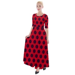 Summer Dots Half Sleeves Maxi Dress by scharamo