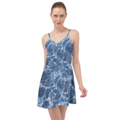 Abstract Blue Diving Fresh Summer Time Chiffon Dress by HermanTelo