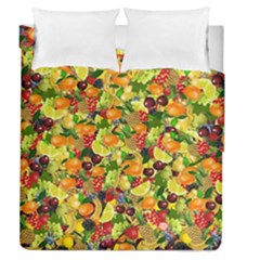 Background Pattern Structure Fruit Duvet Cover Double Side (queen Size) by Pakrebo