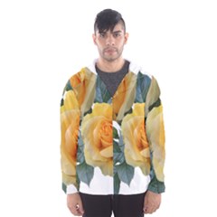 Roses Yellow Flowers Fragrant Men s Hooded Windbreaker by Pakrebo