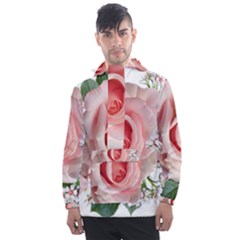 Roses Flowers Wax Flowers Men s Front Pocket Pullover Windbreaker by Pakrebo