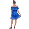 Boho Bohemian Hippie Tie Dye Cobalt Off Shoulder Velour Dress View2