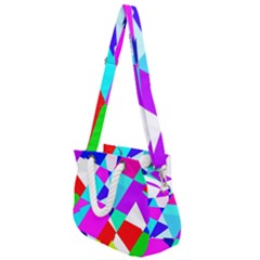 Patchwork Rope Handles Shoulder Strap Bag by designsbyamerianna