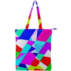 Patchwork Double Zip Up Tote Bag by designsbyamerianna