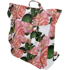 Roses Flowers Arrangement Garden Buckle Up Backpack by Simbadda