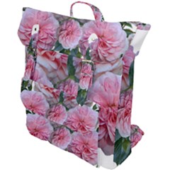 Roses Pink Flowers Arrangement Buckle Up Backpack by Simbadda