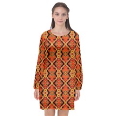 M 1 Long Sleeve Chiffon Shift Dress  by ArtworkByPatrick