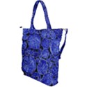 Neon Abstract Cobalt Blue Wood Shoulder Tote Bag View2