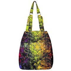 Background Star Abstract Colorful Center Zip Backpack by HermanTelo