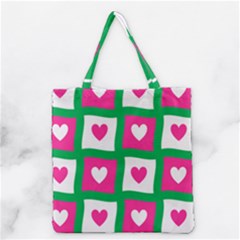 Pink Love Valentine Grocery Tote Bag by Mariart