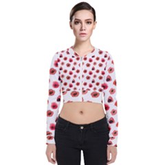 Poppies Long Sleeve Zip Up Bomber Jacket by scharamo