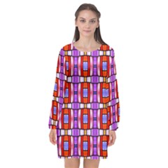 N 2 Long Sleeve Chiffon Shift Dress  by ArtworkByPatrick