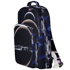 Planet Sky Lake Landscape Sun Double Compartment Backpack by Simbadda