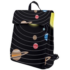 Solar System Planets Sun Space Flap Top Backpack by Simbadda