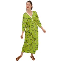 Fruit Apple Green Grecian Style  Maxi Dress by HermanTelo