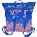 Sakura Cherry Blossom Night Moon Buckle Up Backpack View3