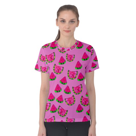 Watermelons Pattern Women s Cotton Tee by bloomingvinedesign