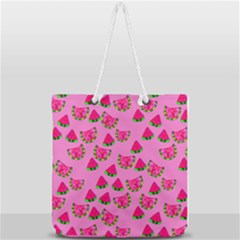 Watermelons Pattern Full Print Rope Handle Tote (large) by bloomingvinedesign