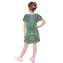 The Most Beautiful Rain Over The Stars And Earth Kids  Short Sleeve Velvet Dress View2