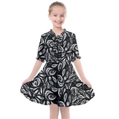 Fabric Pattern Flower Kids  All Frills Chiffon Dress by Bajindul