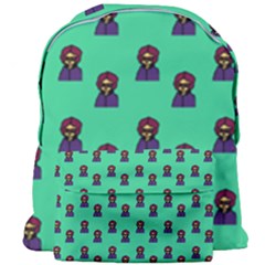 Nerdy 60s  Girl Pattern Seafoam Green Giant Full Print Backpack by snowwhitegirl