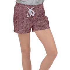 Knitted Wool Rose Women s Velour Lounge Shorts by snowwhitegirl