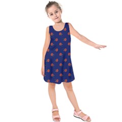 Red Rose Blue Kids  Sleeveless Dress by snowwhitegirl