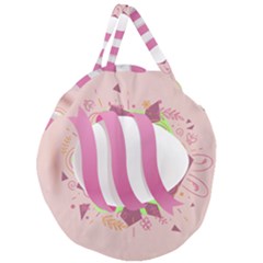 Easter Egg Colorful Spring Color Giant Round Zipper Tote by Simbadda