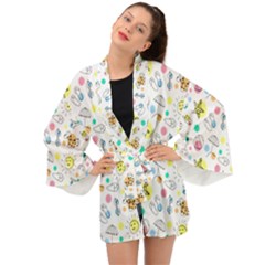 Summer Pattern Design Colorful Long Sleeve Kimono