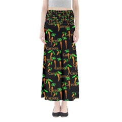 Carrots Pattern Full Length Maxi Skirt by bloomingvinedesign