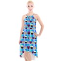 Cupcakes Pattern High-Low Halter Chiffon Dress  View1