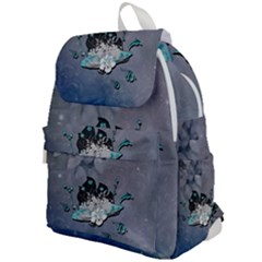 Sport, Surfboard With Flowers And Fish Top Flap Backpack by FantasyWorld7