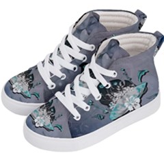 Sport, Surfboard With Flowers And Fish Kids  Hi-top Skate Sneakers by FantasyWorld7