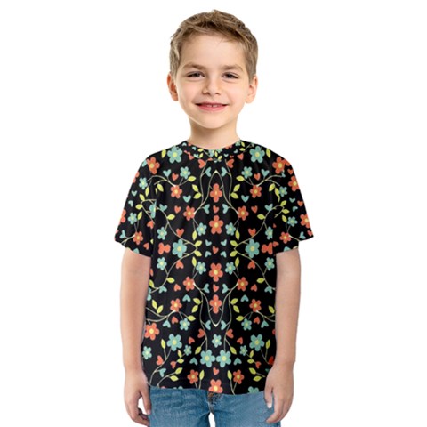 Flowers-2 Kids  Sport Mesh Tee by ArtworkByPatrick