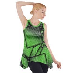 Binary Digitization Null Green Side Drop Tank Tunic by HermanTelo