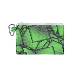 Binary Digitization Null Green Canvas Cosmetic Bag (small) by HermanTelo