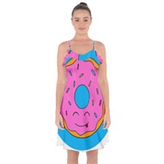 Donut Doughnut Dessert Clip Art Ruffle Detail Chiffon Dress by Simbadda