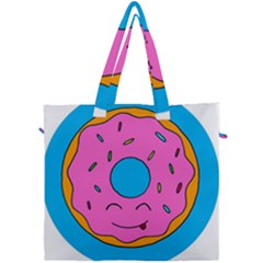 Donut Doughnut Dessert Clip Art Canvas Travel Bag by Simbadda