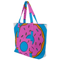 Donut Doughnut Dessert Clip Art Zip Up Canvas Bag by Simbadda