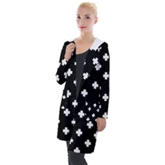 Swiss Cross Pattern Hooded Pocket Cardigan by Valentinaart