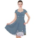 Cute Cats Cap Sleeve Midi Dress View1