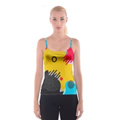 Abstract Colorful Pattern Shape Design Background Spaghetti Strap Top by Vaneshart