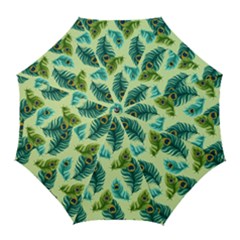 Peacock Feather Pattern Golf Umbrellas by Vaneshart