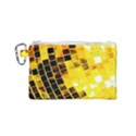 Golden Disco Ball Canvas Cosmetic Bag (Small) View1