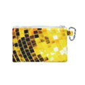 Golden Disco Ball Canvas Cosmetic Bag (Small) View2