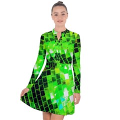 Green Disco Ball Long Sleeve Panel Dress by essentialimage