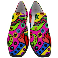 Seamless Doodle Women Slip On Heel Loafers by Vaneshart